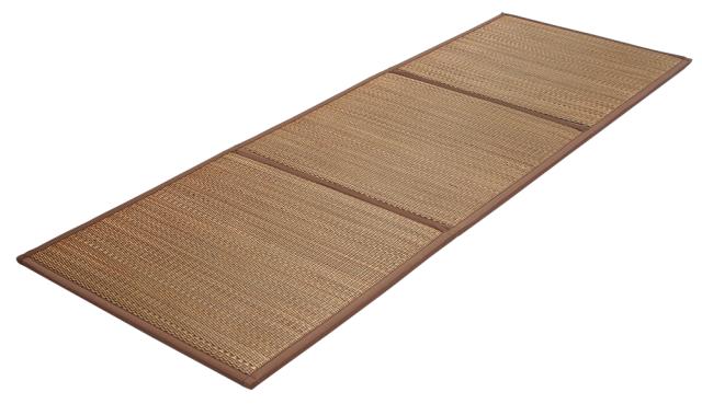 日本製 三つ折り畳 ブラウン 70x210x1.5cm 大島屋 [マットレス 敷物 カーペット マット 和室]_1