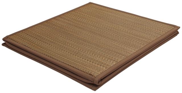 日本製 三つ折り畳 ブラウン 70x210x1.5cm 大島屋 [マットレス 敷物 カーペット マット 和室]_10