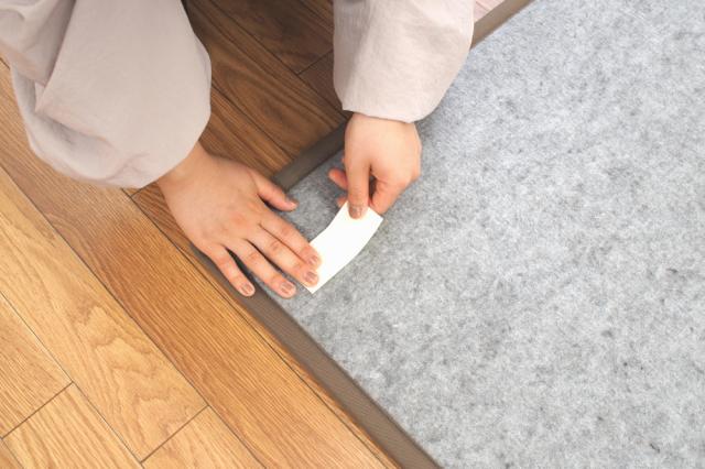 日本製 三つ折り畳 ブラウン 70x210x1.5cm 大島屋 [マットレス 敷物 カーペット マット 和室]_6