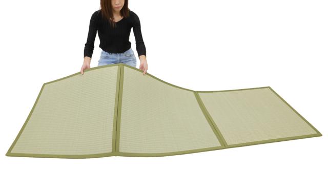 日本製 三つ折り畳 ナチュラル 70x210x1.5cm 大島屋 [マットレス 敷物 カーペット マット 和室]_1
