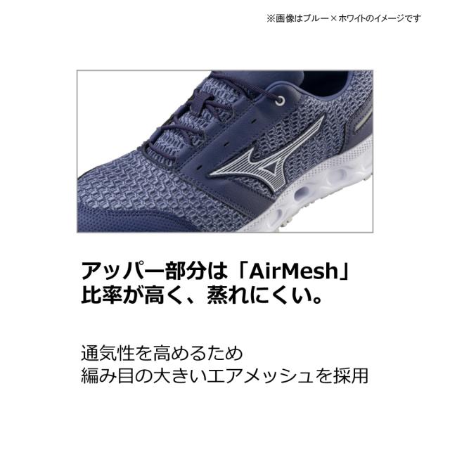 オールマイティ ワークシューズ 24.5cm ブルー×ホワイト VH 11 L F1GA220427245 ミズノ [メンズ 男性 ワーキング スニーカー ローカット 軽量 ]