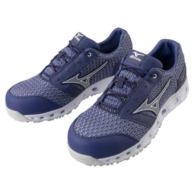オールマイティ ワークシューズ 25.5cm ブルー×ホワイト VH 11 L F1GA220427255 ミズノ [メンズ 男性 ワーキング スニーカー ローカット 軽量 ]