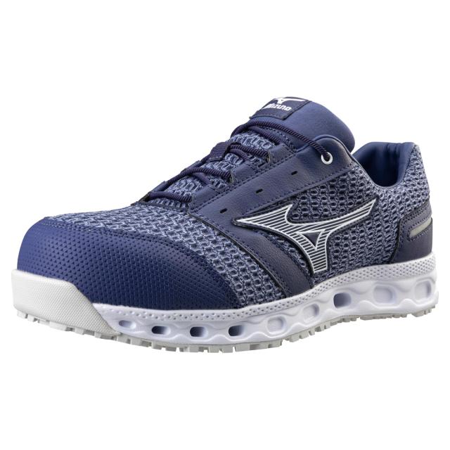 オールマイティ ワークシューズ 25.5cm ブルー×ホワイト VH 11 L F1GA220427255 ミズノ [メンズ 男性 ワーキング スニーカー ローカット 軽量 ]