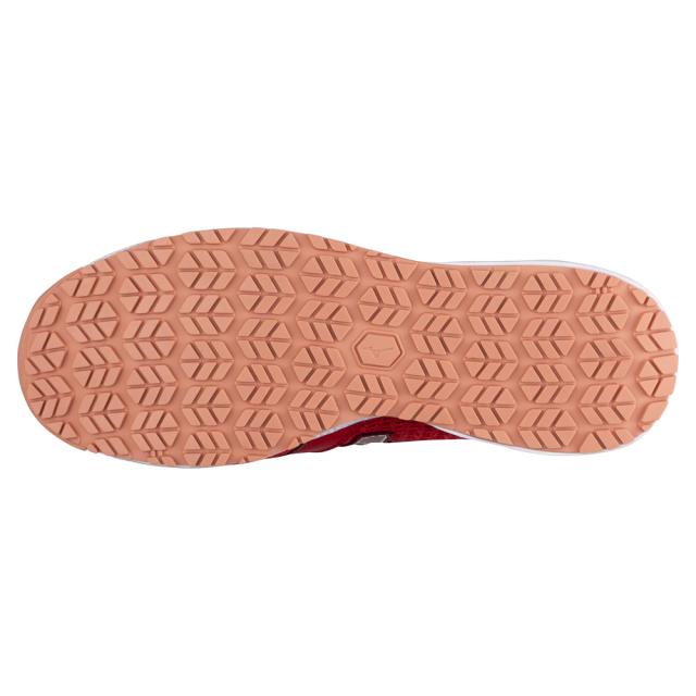 オールマイティ ワークシューズ 25.5cm レッド×ホワイト VH 11 L F1GA220462255 ミズノ [メンズ 男性 ワーキング スニーカー ローカット 軽量 ]