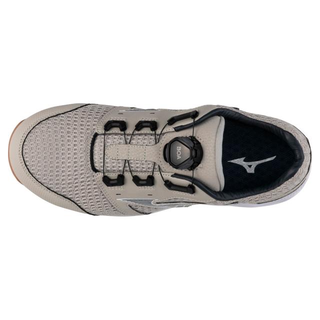 オールマイティ ワークシューズ 27.5cm ベージュ×ダークグレー VH 51L BOA F1GA230649275 ミズノ [メンズ 男性 ワーキング スニーカー ローカット ダイヤル靴 軽量]