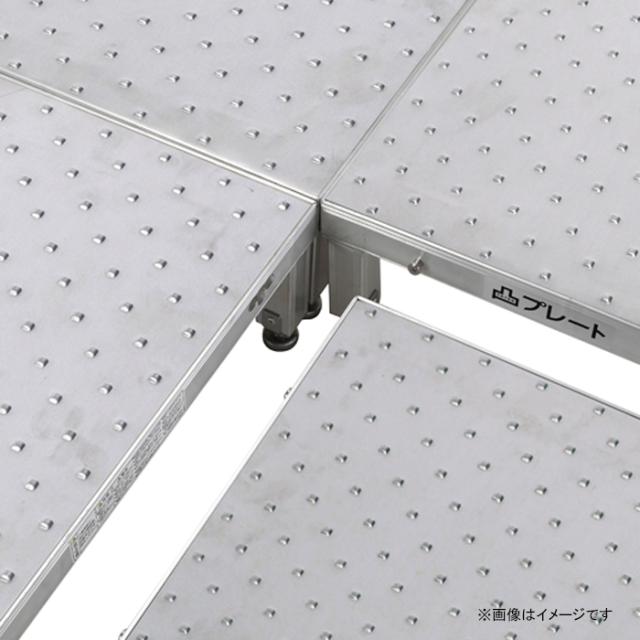 低床作業台 凸プレート 90×60cm Gサイズ LFP0906G [高さ調節 アジャスター 連結可能 防滑性 作業性 アルインコ]_4