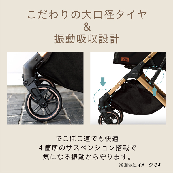 犬・猫用バギー OSOTO GRACE QC2 ノワール [お散歩バギー カート コンパクト 快適 犬用品 猫用品 ペット用品 ジェックス]_5