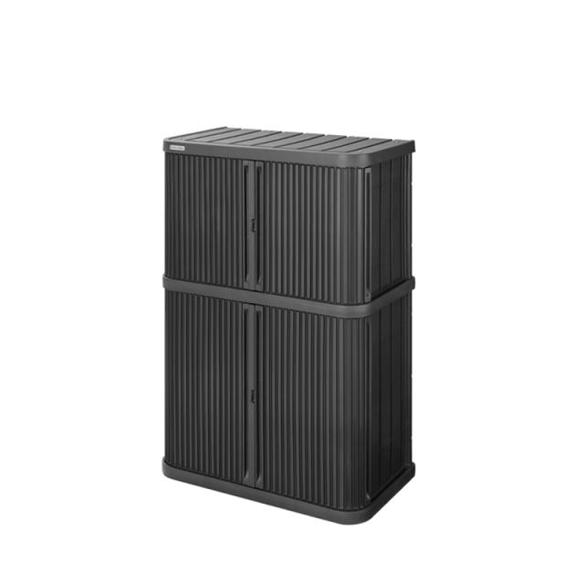 ミニロッカー ダークグレー W90×D52×H135cm ML-1400PP [物置 屋外収納 快適収納 スタッキング アイリスオーヤマ]