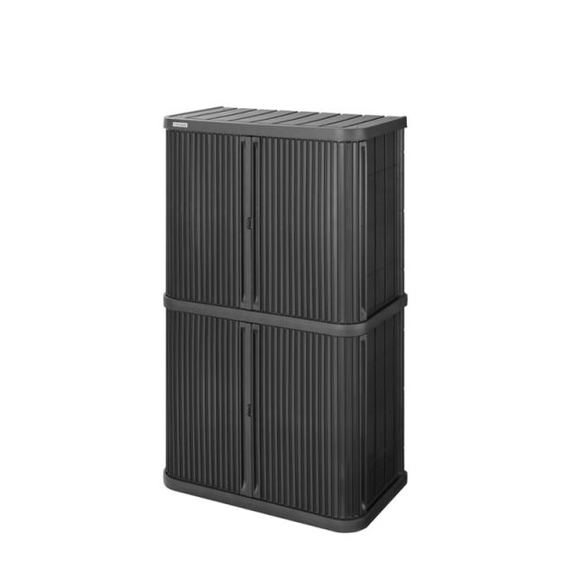 ミニロッカー ダークグレー W90×D52×H155cm ML-1600PP [物置 屋外収納 快適収納 スタッキング アイリスオーヤマ]
