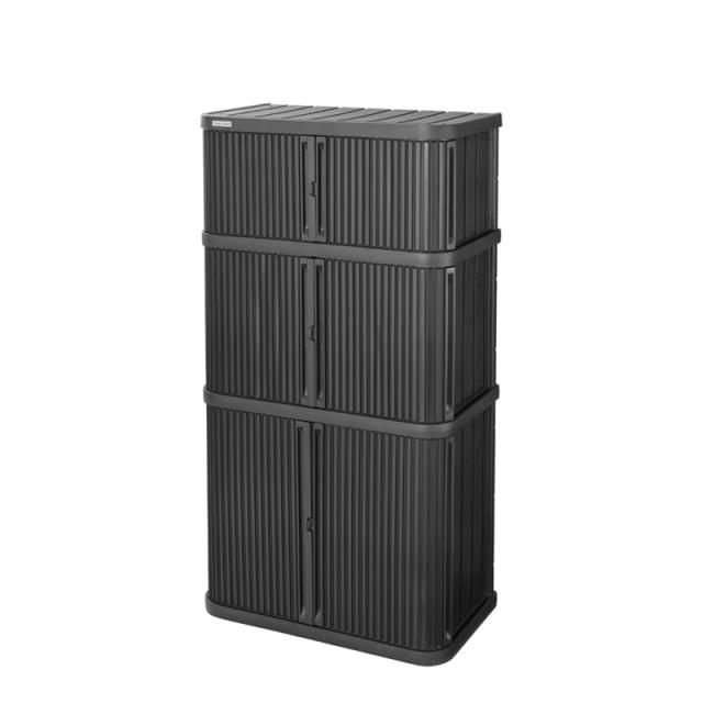 ミニロッカー ダークグレー W90×D52×H175cm ML-1850PP [物置 屋外収納 快適収納 スタッキング アイリスオーヤマ]