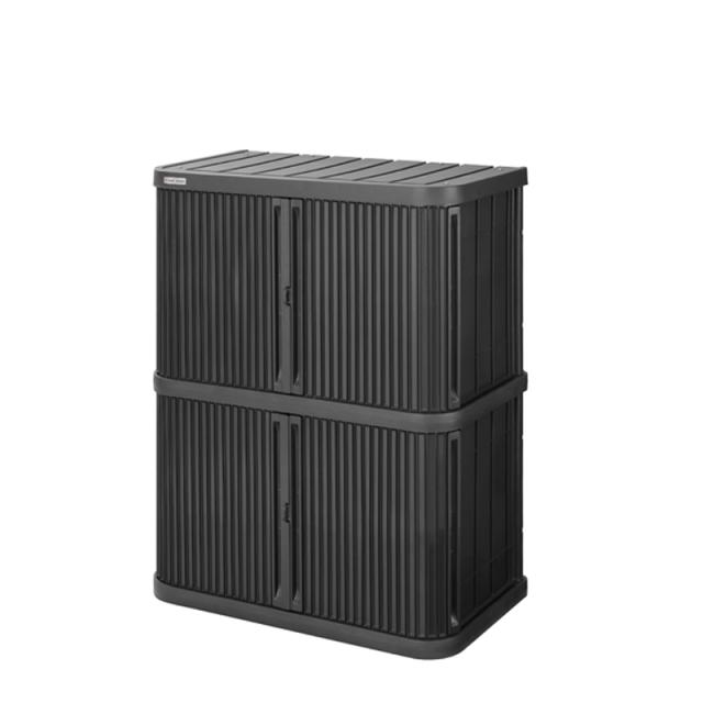 ミニロッカー ダークグレー W90×D52×H115cm ML-1200PP [物置 屋外収納 快適収納 スタッキング アイリスオーヤマ]