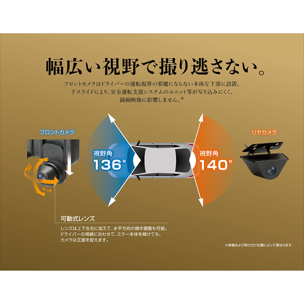 前後録画ドライブレコーダー ミラー BALUCE3 No.5710 [ドラレコ 車載カメラ バルーチェ3 大橋産業]_5