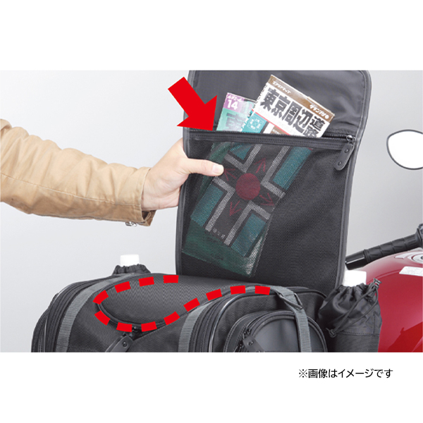 ミニフィールドシートバッグ ブラック MFK-100 [ツーリングバッグ 荷台バッグ 二輪 バイク用品 TANAX]_4