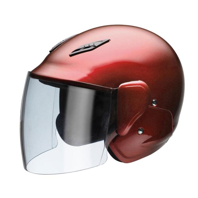 セミジェットヘルメット キャンディレッド F BH-17R [シールド付き 二輪 バイク用品 ユニカー工業]