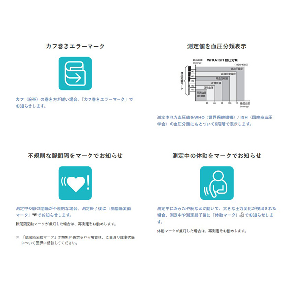 血圧計 上腕式 装着しやすいカプッとカフ 130回×2人分メモリー CHUH719 [血圧測定 体調管理 大画面 簡単操作 シチズン]