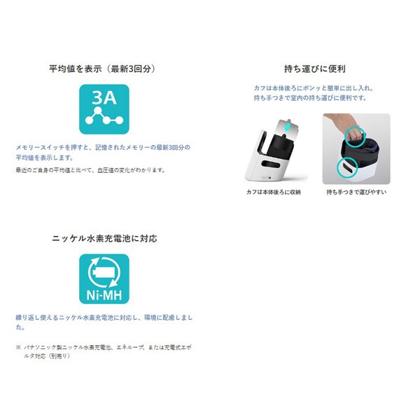 血圧計 上腕式 装着しやすいカプッとカフ 130回×2人分メモリー CHUH719 [血圧測定 体調管理 大画面 簡単操作 シチズン]