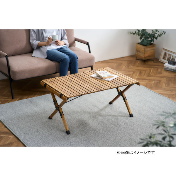 アウトドアテーブル アカシア 90×60cm WRT-90 [ウッドテーブル キャンプ 庭 ベンチ アイリスオーヤマ]_2