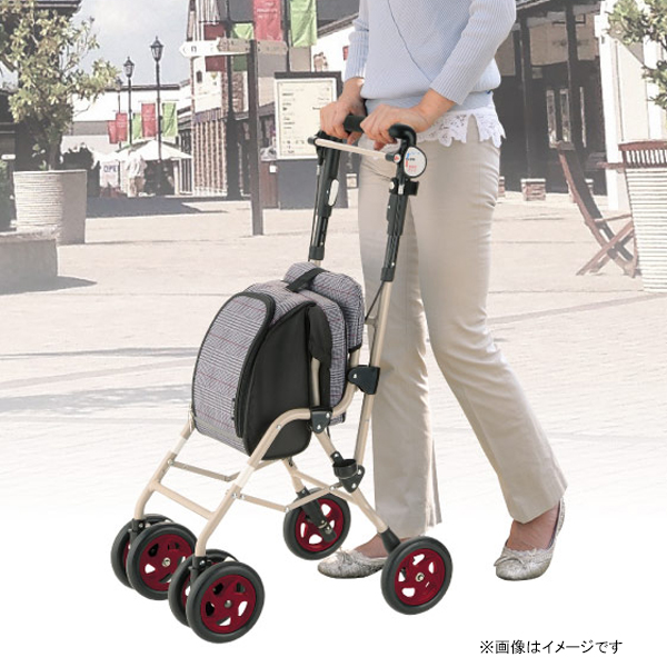 シルバーカー アルキュート CP-G グレンチェック 044195 [介護 歩行補助 高齢者 収納 コンパクト リッチェル]_1