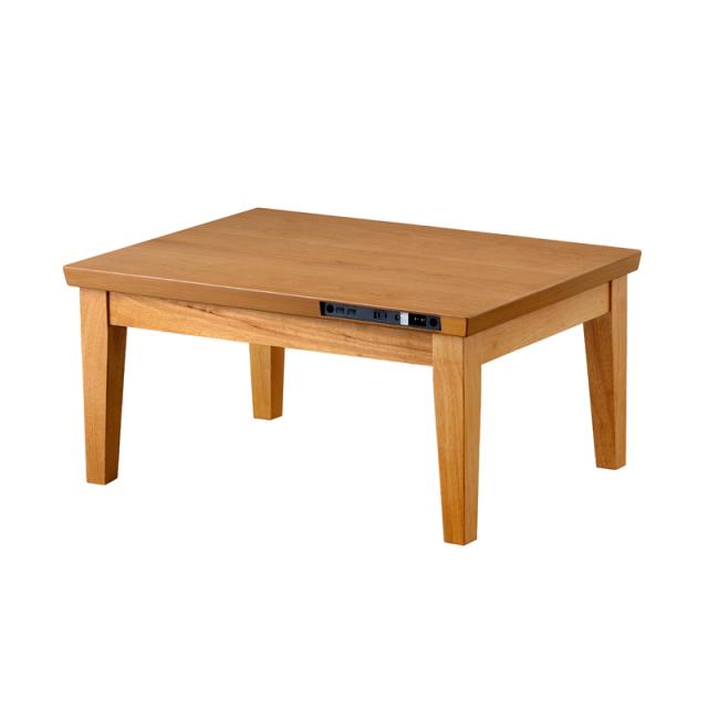 USB充電ポート付き テーブルタップ内蔵こたつ ミドルブラウン （メーカー廃番 在庫限り 在庫切れの場合はキャンセルさせていただきます） IKT-UA0860-MBR [こたつテーブル USBポート付き コンセント付き 暖房器具 アイリスオーヤマ]