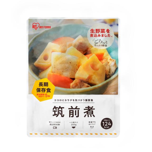 （ケース販売/200g×36食） 非常食 筑前煮 日本製 [レトルト おかず 副菜 災対食 防災食 保存食 備蓄用 レトルト アイリスオーヤマ]