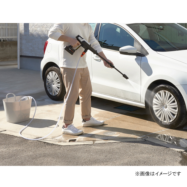 高圧洗浄 ハンディウォッシャー 2.2Mpa 充電式 ホワイト JHW-201 [コードレス 軽量 洗車 外壁掃除 汚れ落とし 屋外掃除 アイリスオーヤマ]