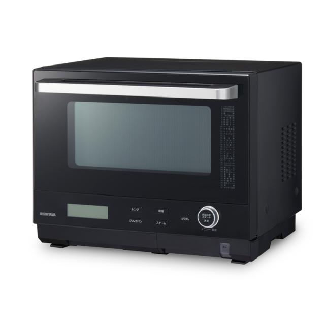 30Lタンク式スチームオーブンレンジ ブラック （メーカー廃番 在庫限り 在庫切れの場合はキャンセルさせていただきます） MS-F3001-B [時短料理 レンジ料理 ヘルシー料理 本格料理 キッチン家電 アイリスオーヤマ]