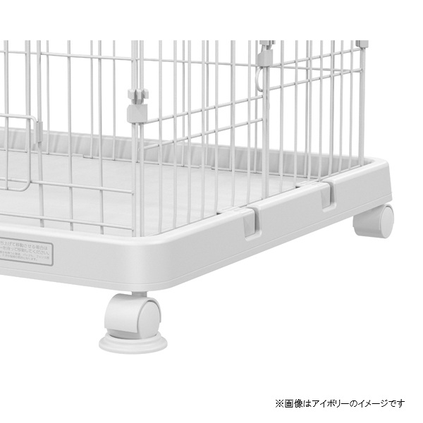 キャットケージ ワイド 2段 ライトグレー PEC-902V [猫用ケージ ペットケージ ワンタッチ扉 ペット用品 アイリスオーヤマ]_3