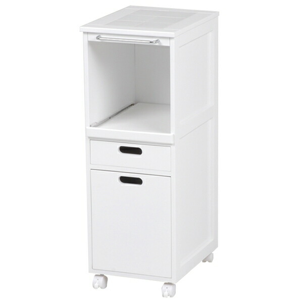 キッチンワゴン (約)幅31×奥行42×高さ85cm MW-6709WH 萩原 [家具 インテリア]