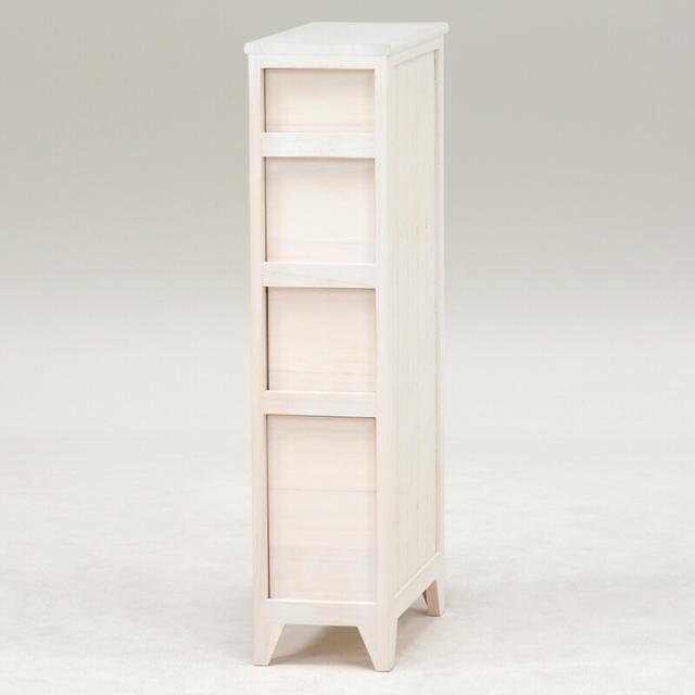 スリムチェスト (約)幅20×奥行40×高さ85cm MCH-5480AW 萩原 [家具 インテリア]