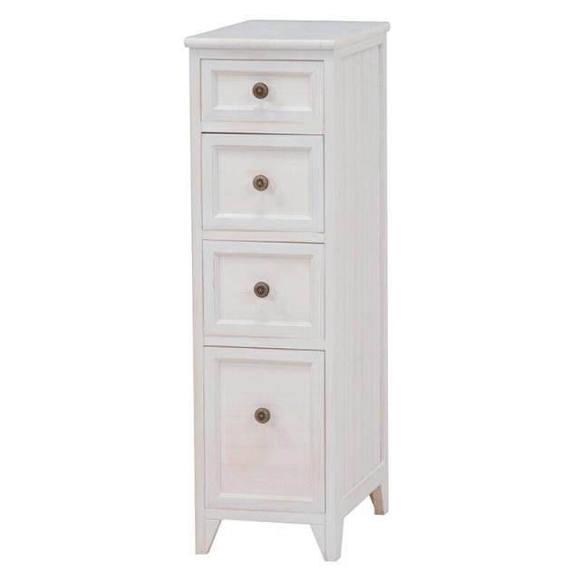 スリムチェスト (約)幅25×奥行40×高さ85cm MCH-5481AW 萩原 [家具 インテリア]