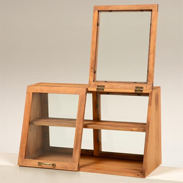 カウンター上ガラスケース (約)幅60×奥行25×高さ35cm MUD-6068NA 萩原 [家具 インテリア]_1