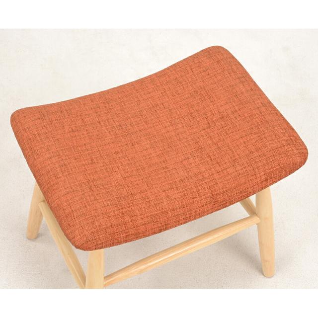 (2個セット) スツール オットマン 約幅47×奥行34×高さ42cm グリーン 木製 ラバーウッド 完成品 リビング ダイニング 2個セット〕 スツール オットマン 約幅47×奥行34×高さ42cm