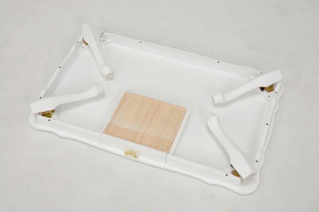 折れ脚テーブル (約)幅100×奥行60×高さ33.5cm MT-6041WH 萩原 [家具