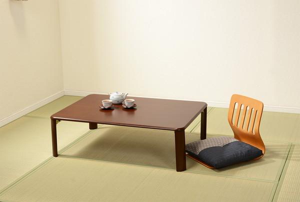折れ脚テーブル (約)幅90×奥行60×高さ32(8)cm VT-7922-960DBR 萩原 [家具 インテリア]_4