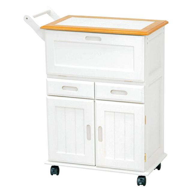 キッチンワゴン (約)幅59×奥行30×高さ73cm MW-3709NW 萩原 [家具 インテリア]