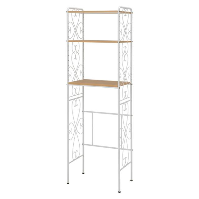 冷蔵庫ラック (約)幅58×奥行38×高さ182.5cm KCC-3040WH 萩原 [家具 インテリア] 9,232円