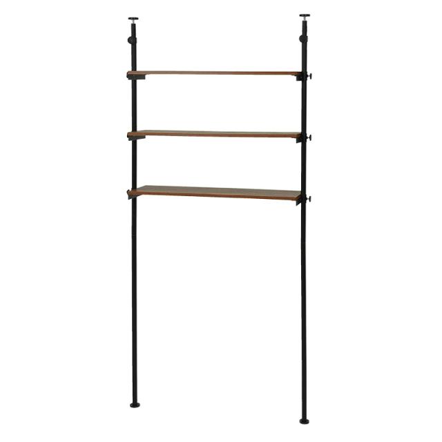 突っ張り洗濯機ラック (約)幅90×奥行24×高さ187〜264cm KTR-3154BR 萩原 [家具 インテリア]