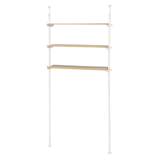 突っ張り洗濯機ラック (約)幅90×奥行24×高さ187〜264cm KTR-3154WH 萩原 [家具 インテリア]
