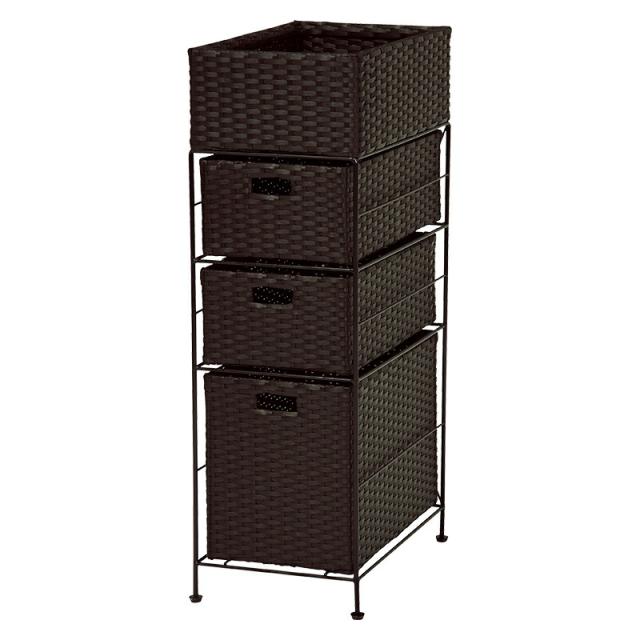 ランドリー (約)幅25.5×奥行40.5×高さ80cm RAN-2420DBR 萩原 [家具 インテリア]
