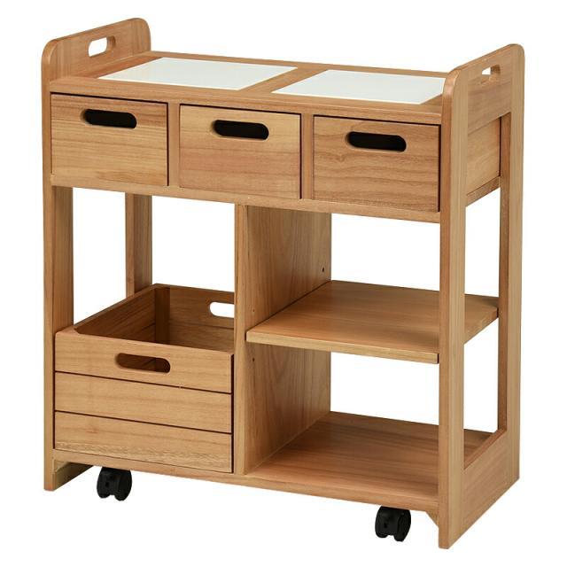 キッチンワゴン (約)幅56×奥行30×高さ62cm MUD-6410NA 萩原 [家具 インテリア]