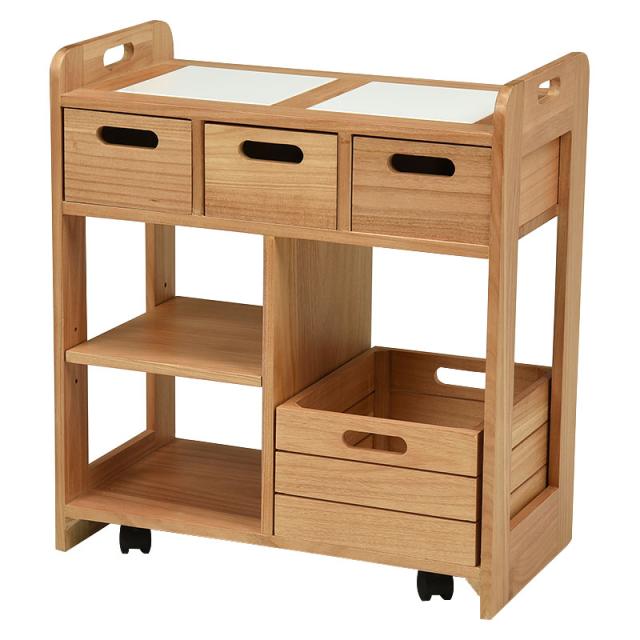 キッチンワゴン (約)幅56×奥行30×高さ62cm MUD-6410NA 萩原 [家具 インテリア]_1