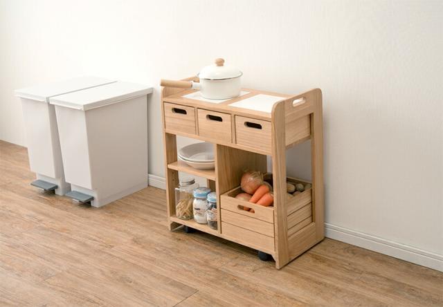 キッチンワゴン (約)幅56×奥行30×高さ62cm MUD-6410NA 萩原 [家具 インテリア]_6