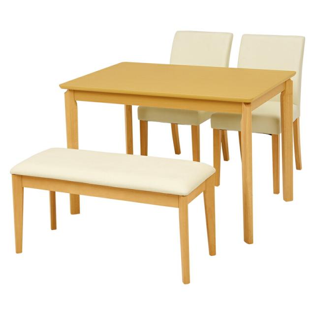 ダイニング4点セット テーブル：(約)幅110×奥行70×高さ70.5cm VDS-7301NAPW-4S 萩原 [家具 インテリア] 32,625円