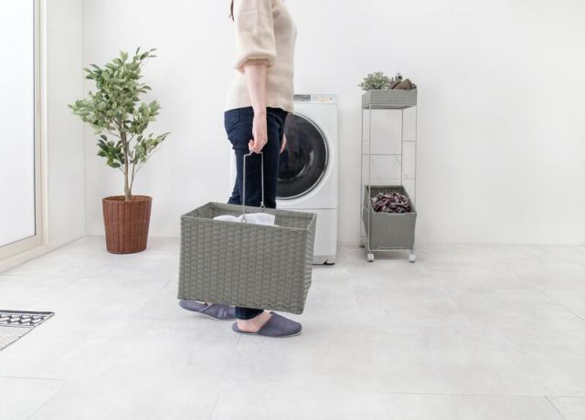 ランドリーラック (約)幅28×奥行42×高さ103cm RAN-2425GY 萩原 [家具 インテリア]の通販は