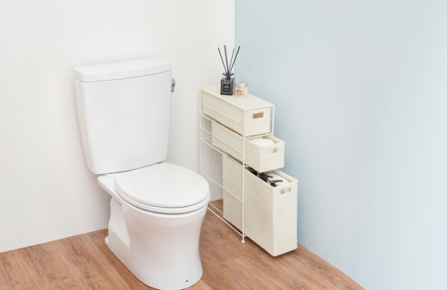 トイレットペーパーホルダー (約)幅16.5×奥行46×高さ69cm RTR-2429WH 萩原 [家具 インテリア]の通販は