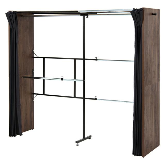 伸縮クローゼット (約)幅118-195×奥行55×高さ170cm VR-7242WN 萩原 [家具 インテリア] 19,211円