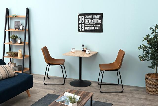 カフェテーブル (約)幅60×奥行60×高さ70cm LT-4919NA 萩原 [家具 