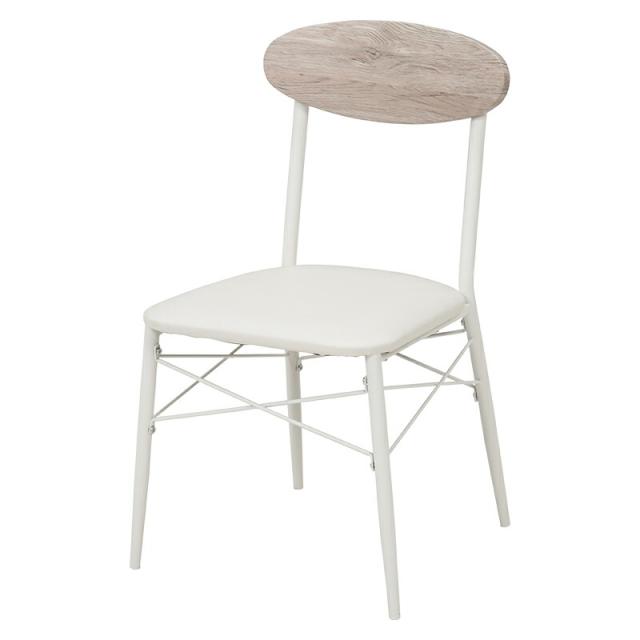 ダイニングチェアー (約)幅45×奥行50×高さ76×座面高42cm LC-4978WH [2脚セット 萩原]_1