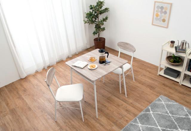 ダイニングチェアー (約)幅45×奥行50×高さ76×座面高42cm LC-4978WH [2脚セット 萩原]_6