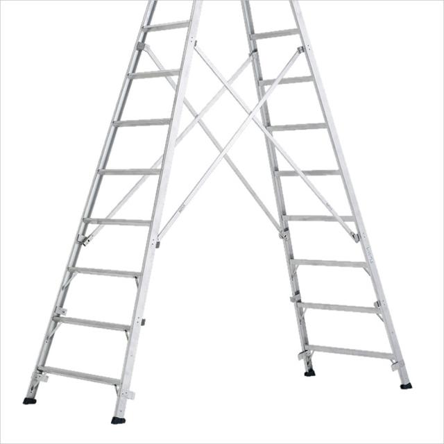 専用脚立 約360cm MXB-360F [alinco 脚立 高所作業 業務用専用脚立 幅広踏ざん リベット方式 折畳式 アルインコ]_2